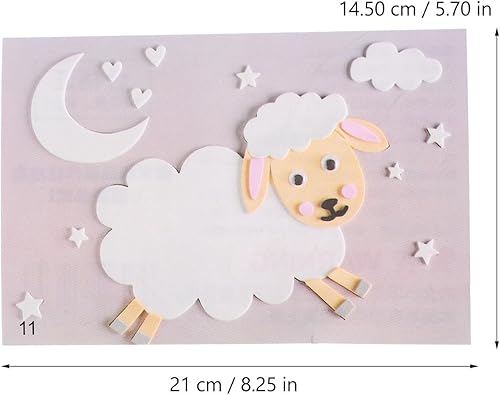 Miniatura 3 de Ipetboom 12 hojas de calcomanías de rompecabezas de animales para niños, calcomanías de rompecabezas de animales 3D, calcomanía de espuma EVA,