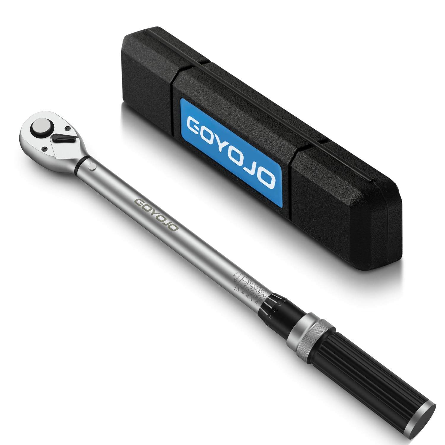 GOYOJO 1/2" 10-110Nm Llave dinamométrica de alta precisión de, ±3%, doble dirección ajustable, 72 dientes para mantenimiento de motocicletas, bicicletas y automóviles