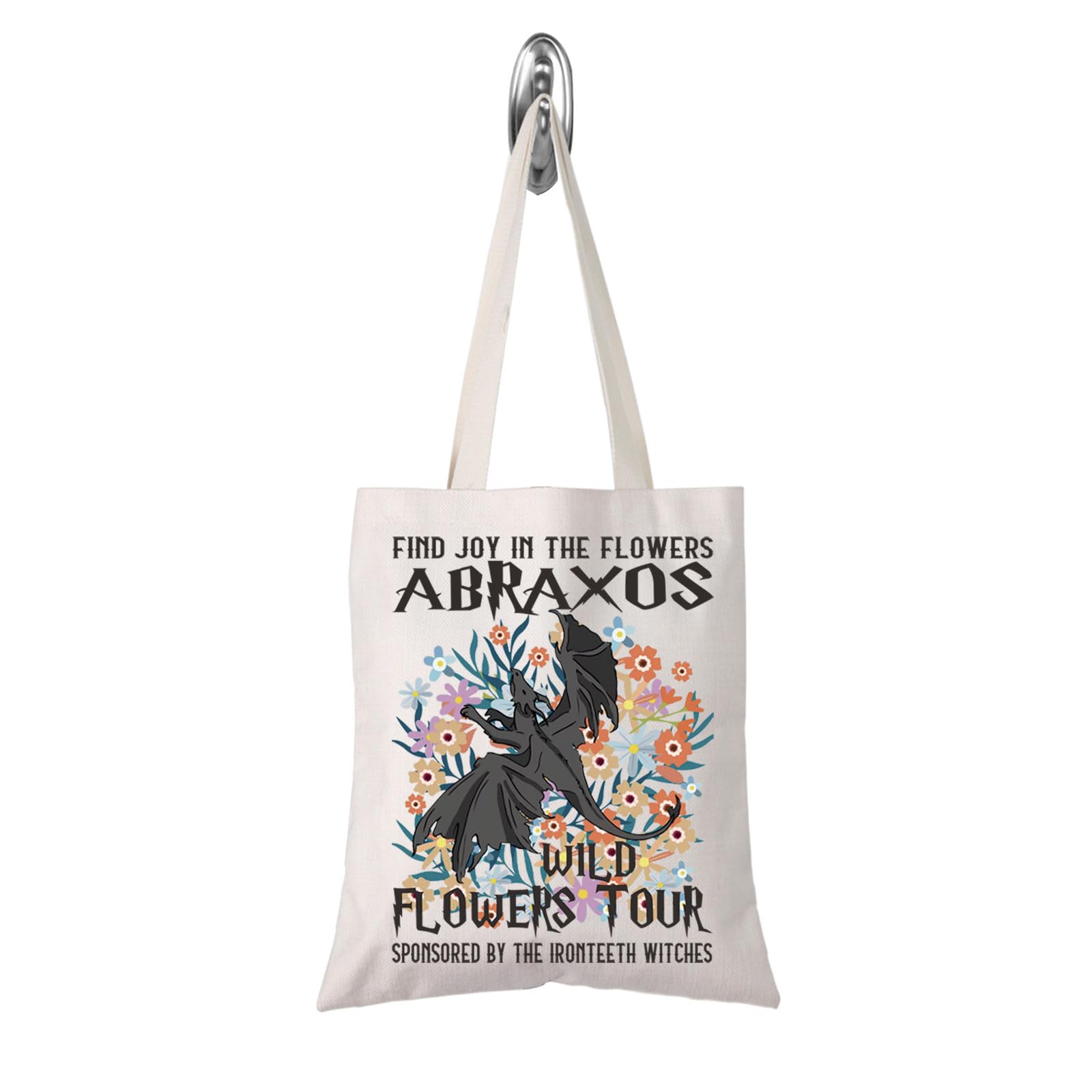 TSOTMO Novel Themed Gift Abraxos Wild flowers Tour Tote Bag for Novel Book Lover Bibliophile Gift