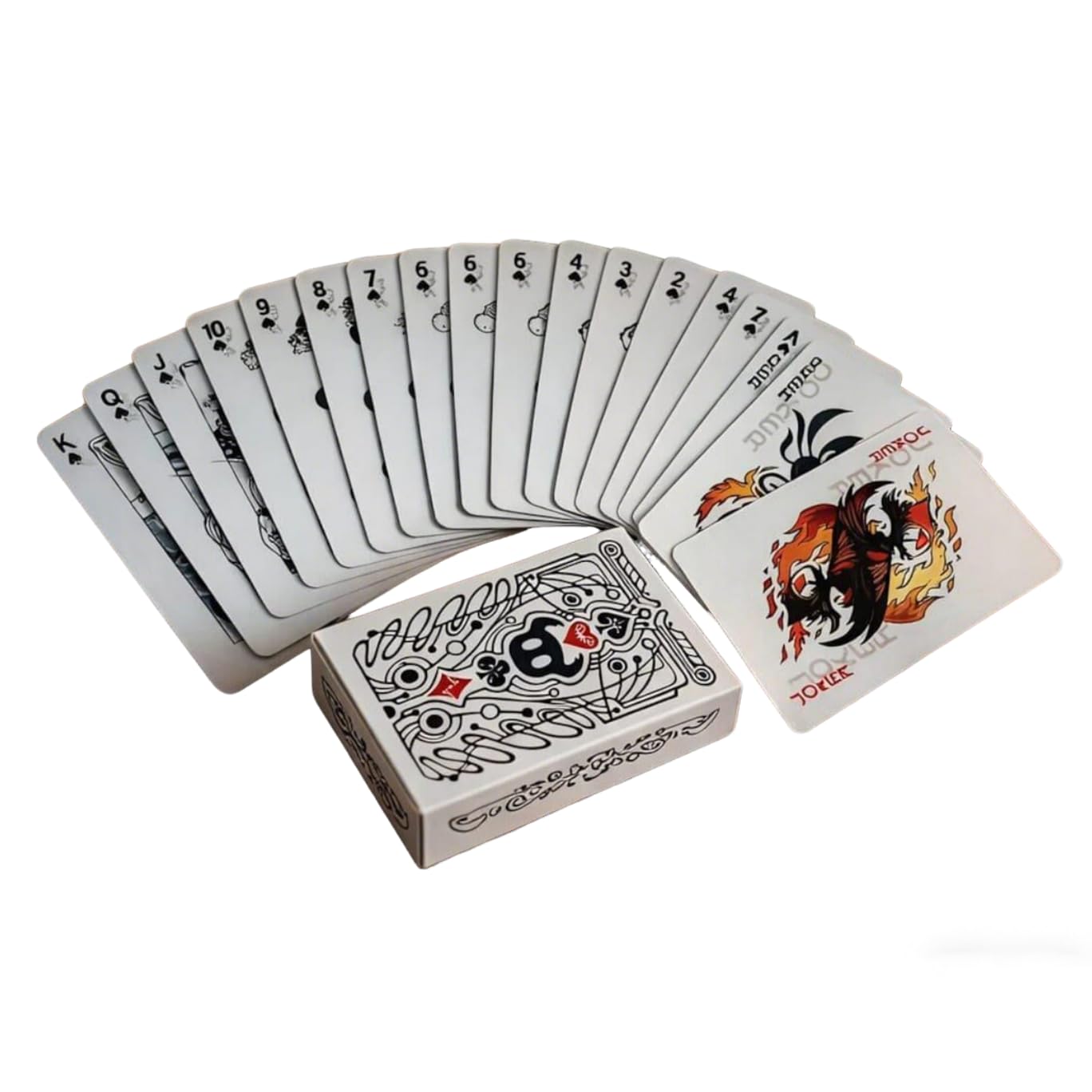 LongGenius Hollow Knight Poker Cards Set 6x9cm Black and White Design | Silksong Inspired Game Deck | Gift for Fans