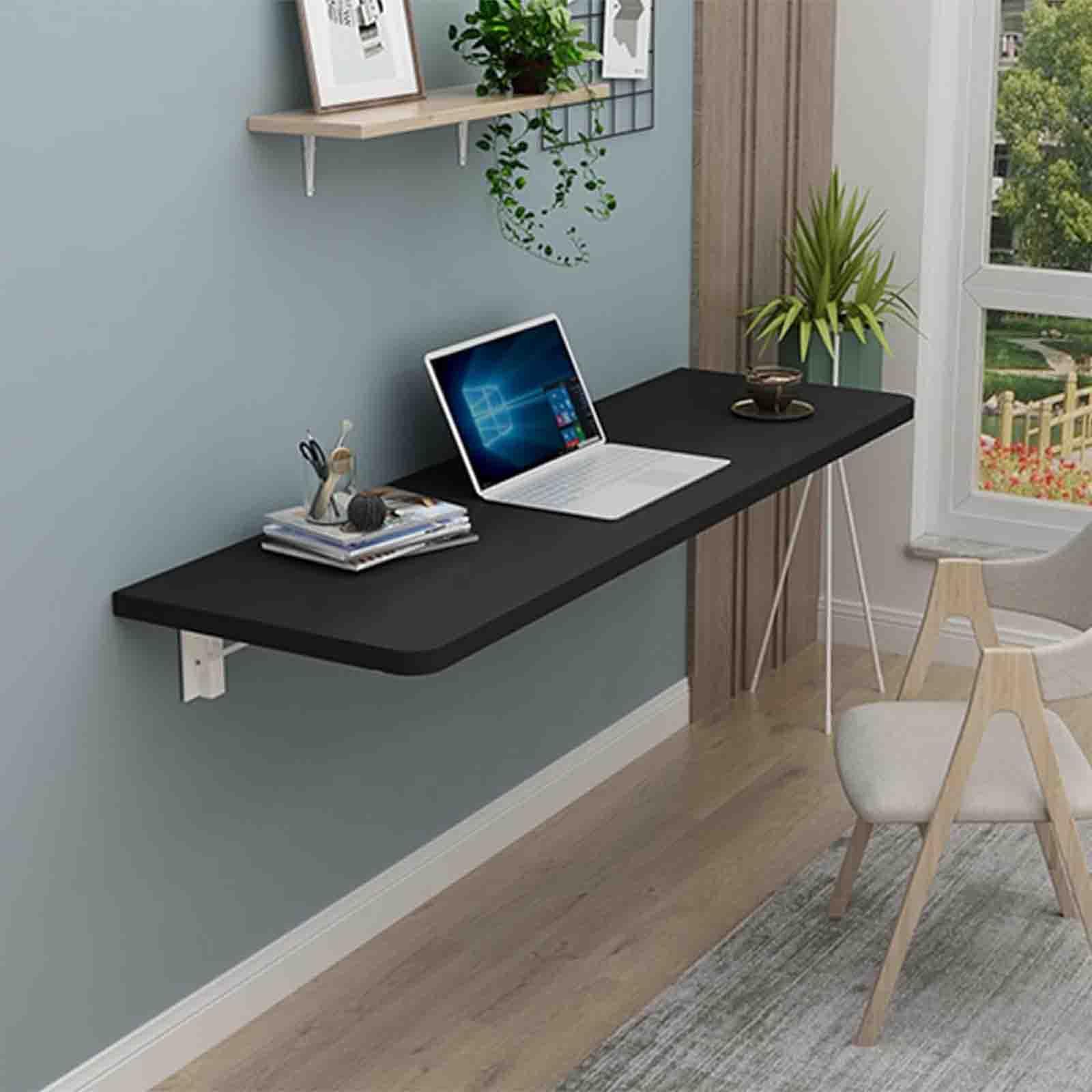 GDMDPTE Wall Mounted Folding Table for Home Office Kitchen & Bathroom - Space-Saving Floating Laptop Desk 70x30cm (28x12in) - Ideal for Laundry Room & Small Spaces