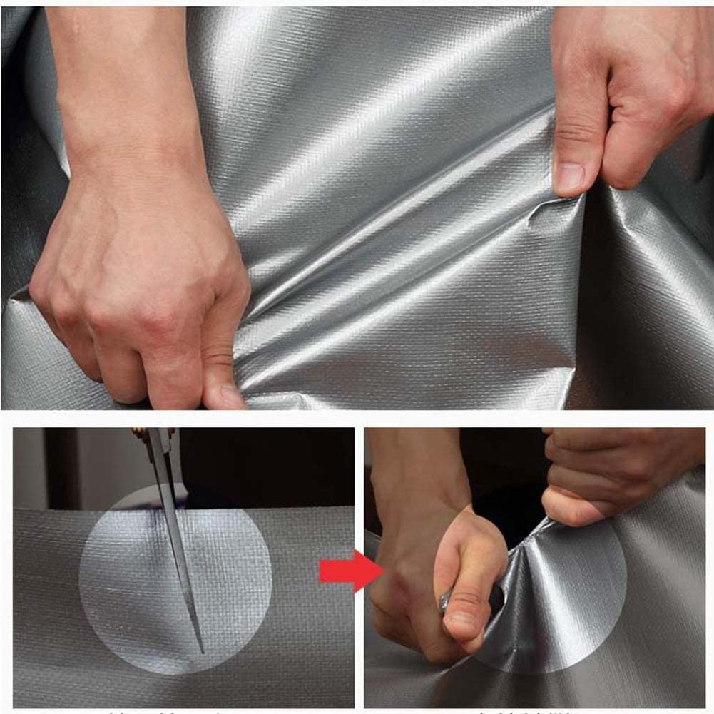 Lona impermeable resistente de 4 x 9 m, con ojales reforzados, lona de polietileno de 180 g/m², cubierta duradera para exteriores, camping, jardinería y protección de equipos