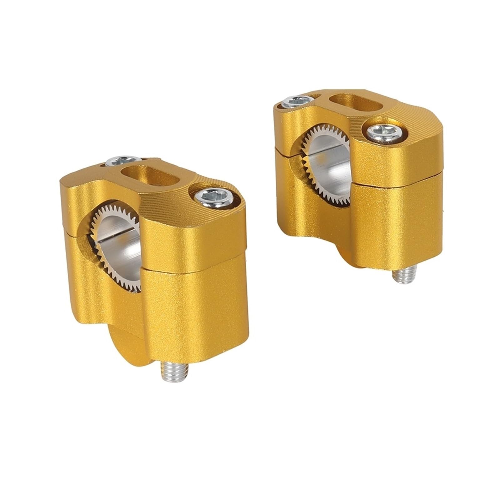 EHYSYN Motorcycle 22mm 28mm Handlebar Clamp Risers Bar Clamps(Gold)