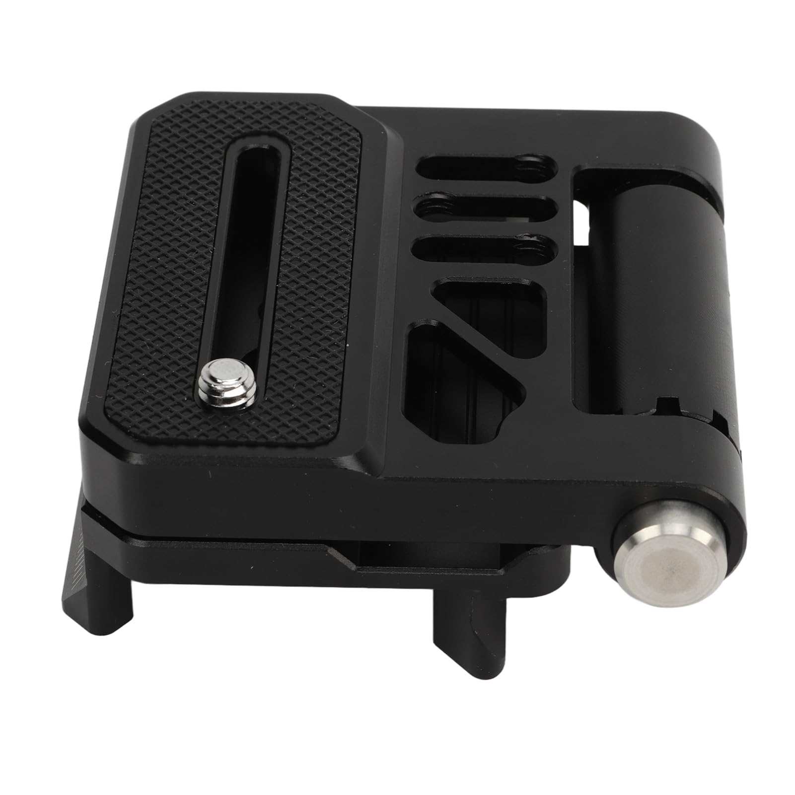 Piastra a L con rilascio rapido, supporto verticale per fotocamera con fori per viti da 1/4" e 3/8", piastra treppiede con testa sferica pieghevole in lega di alluminio, adatta per