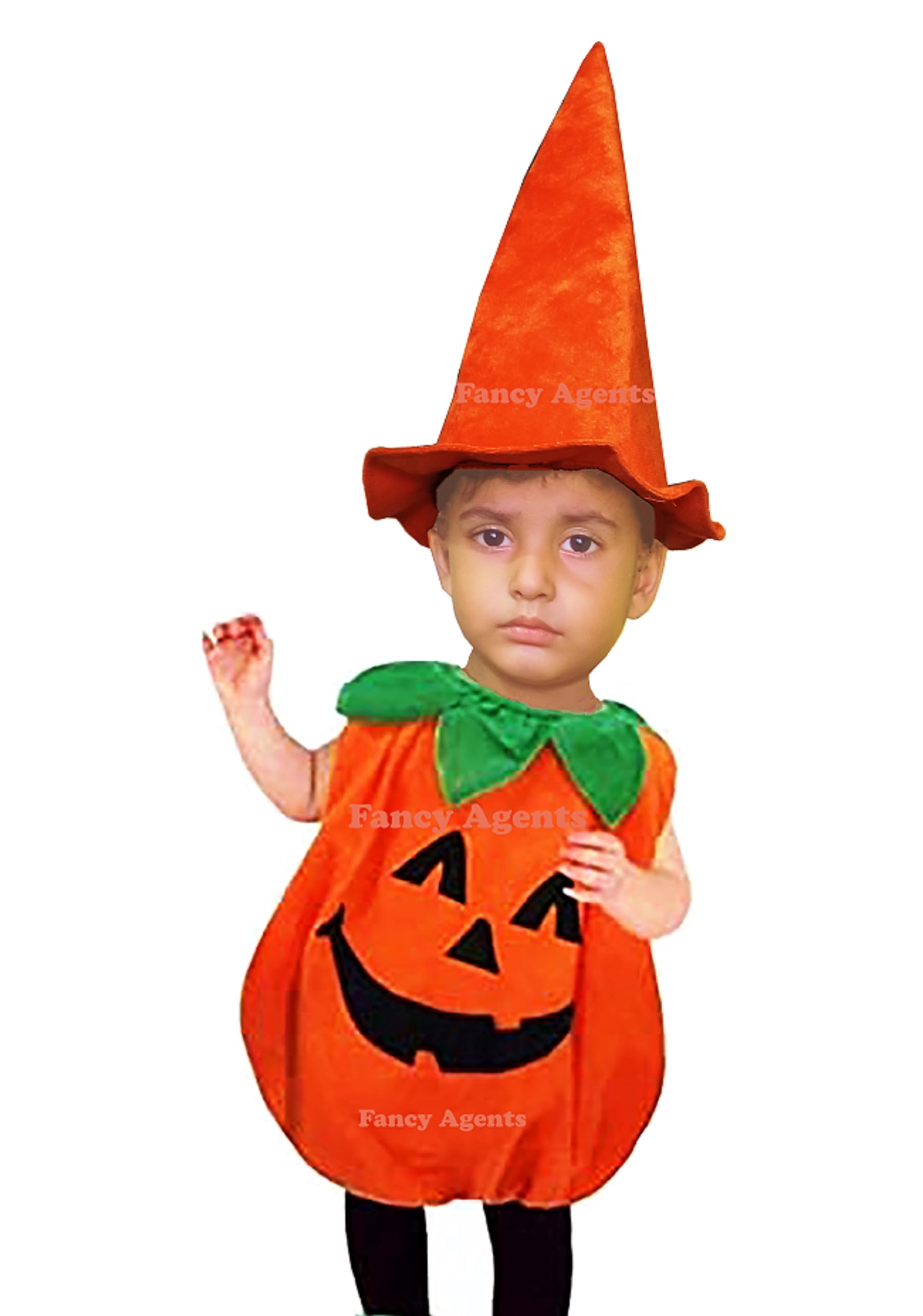 Fancy Agents Halloween Costume for Kids| Halloween Costume for Boys and Girls| Halloween Dress Pumpkin, Vampire Hood, Cap, Robe Costume & Witches Costumes (7-8 Years, Pumpkin With Hat) (B0CJQD8774) Amazon Price History, Amazon Price Tracker