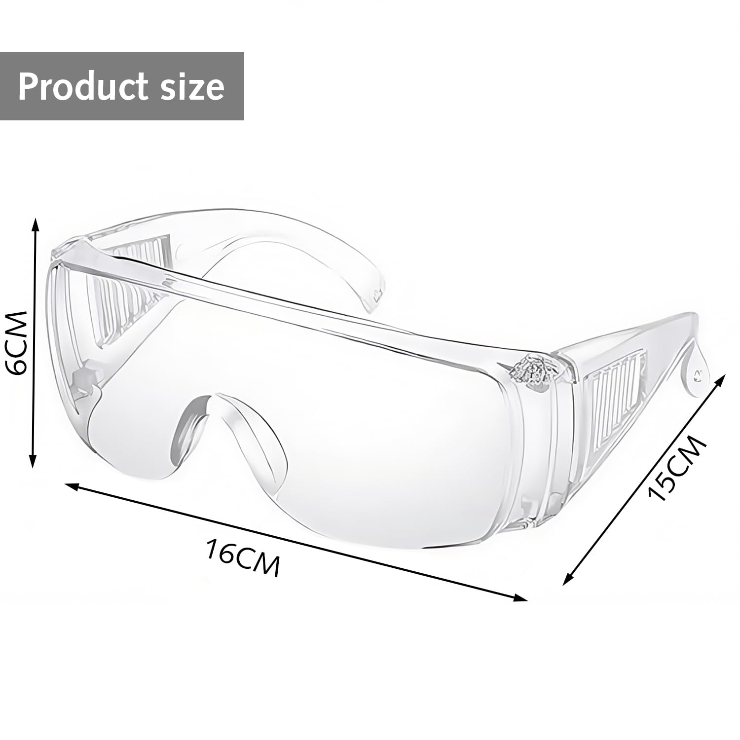 Ezranova 4Pcs Safety Glasses Clear Protective Goggles for Eye Protection Anti-Fog - Image 3