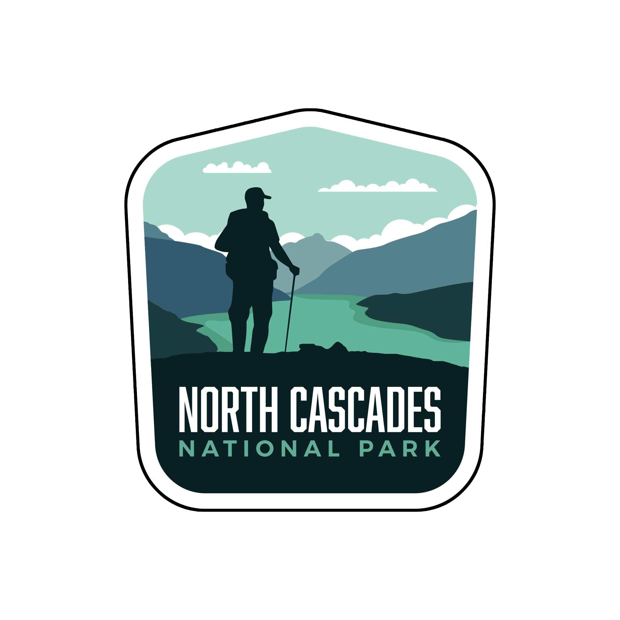 Vagabond HeartNorth Cascades National Park Sticker - Weatherproof Vinyl Souvenir Decal