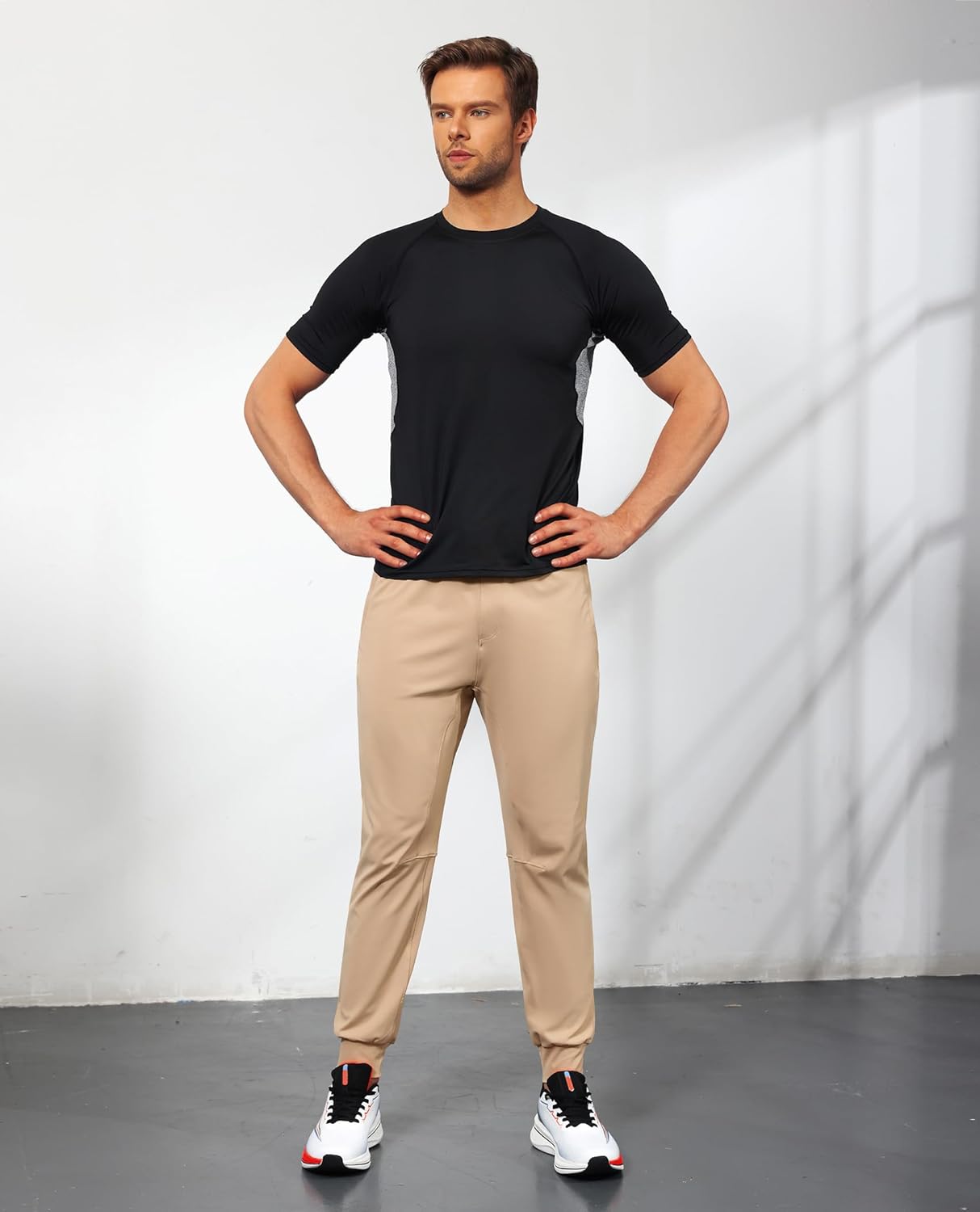 Mens Joggers with Zipper Pockets Lightweight Sweatpants for Men Pants Athletic Workout Running Track Gym - Image 4