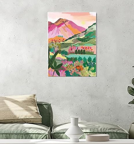 Miniatura 4 de Eiazuiks Kits de pintura de diamantes para adultos, arte de diamante 5D con taladro completo, arte de montaña redondo de diamantes de puntos, arte