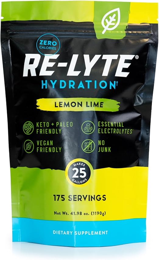 REDMOND Re-Lyte Hydration Electrolyte Powder Bulk Pouch 175 Servings/Lemon Lime