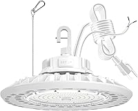 Vista 26 de Paquete de 4 luces LED UFO de alta bahía de 300 W, luces altas de 45,000 lm (equivalente a 1250 W MH/HPS) con atenuador, cable de 6' con enchufe