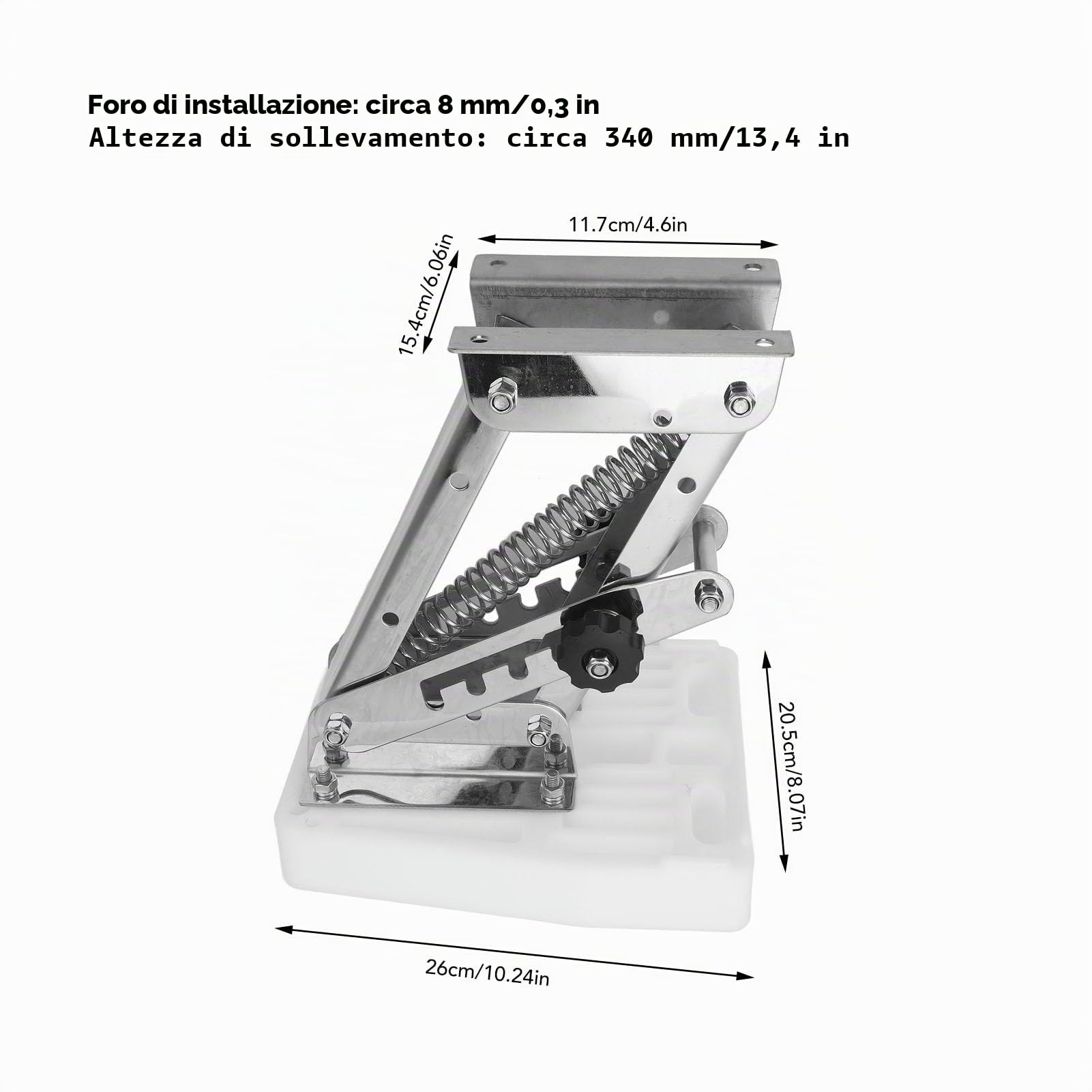 Ejoyous Supporto Motore Fuoribordo Regolabile 7,5-20 CV 2 Tempi