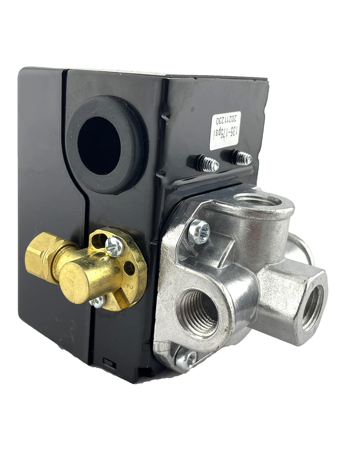 Pressure Switch With Unloader & 4-Port Manifold - 135-175 PSI For Ingersoll Rand Air Compressors