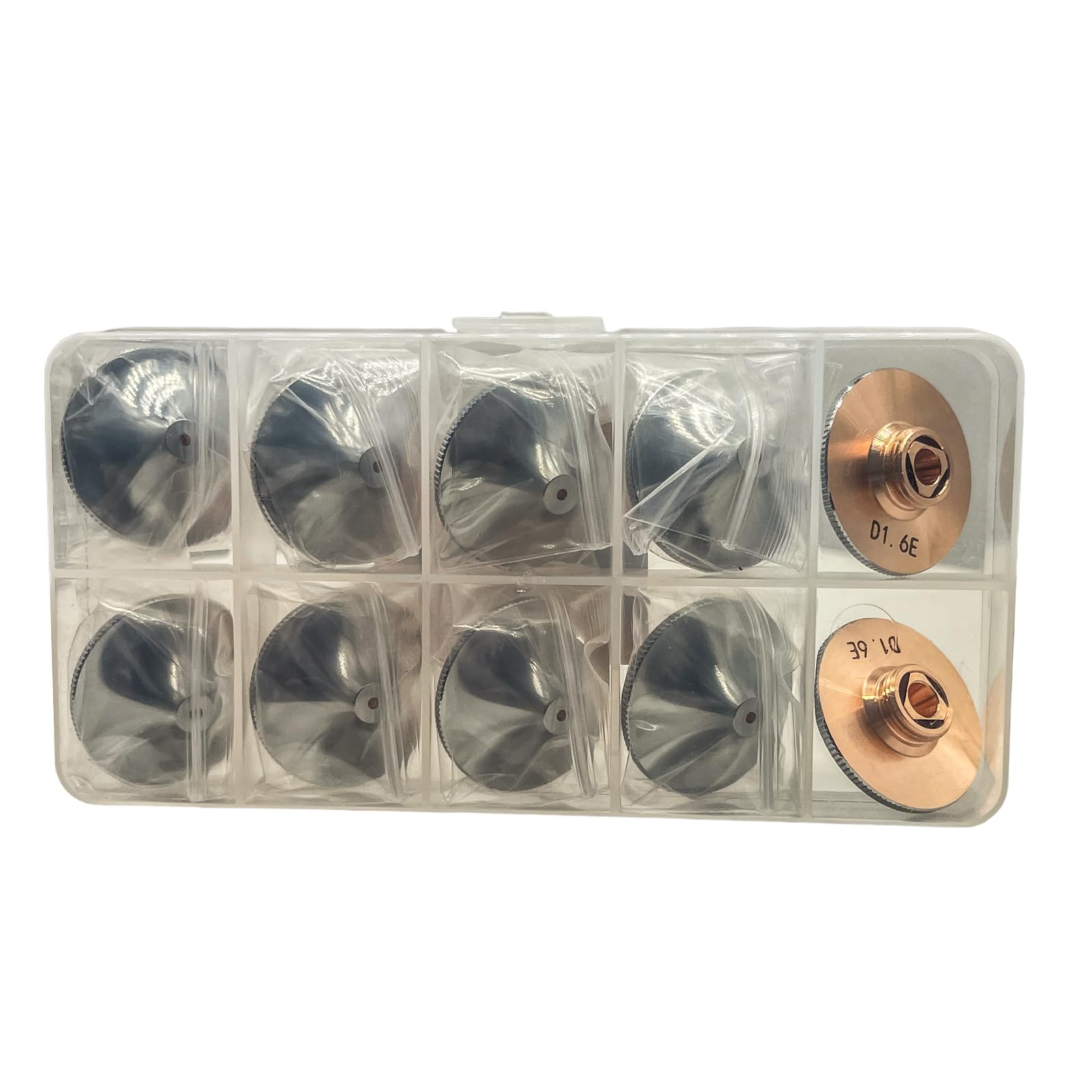 10Pcs D28 Laser Cutting Nozzle Dia.28mm High Speed Double Layer Nozzle for Precitec/WSX Fiber Laser Cutting Head, Caliber 1.4mm