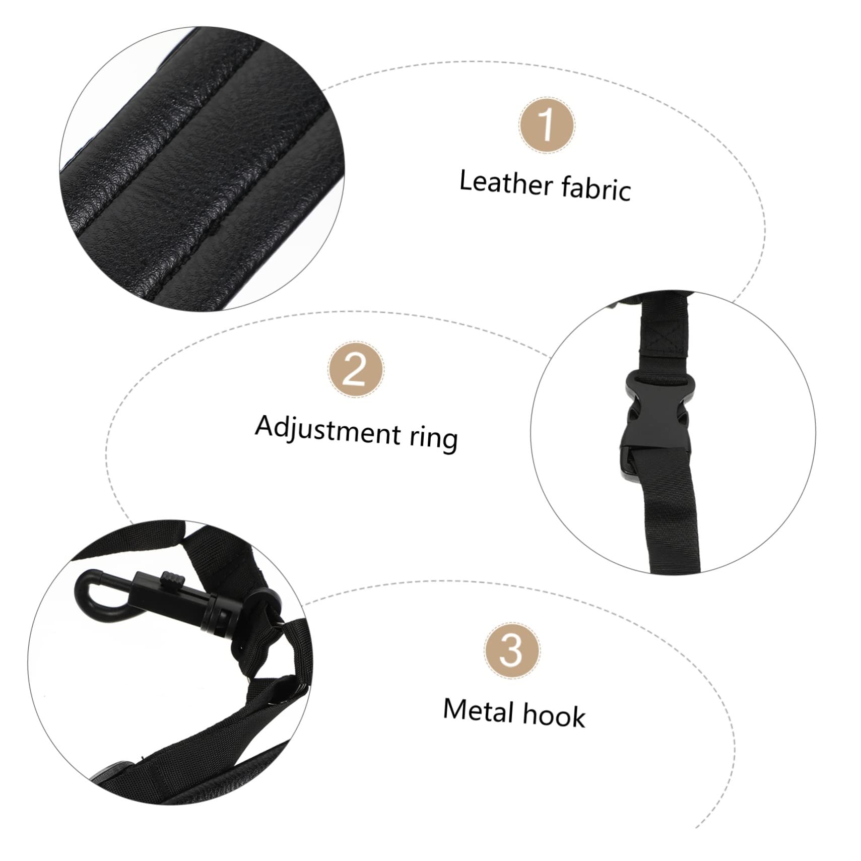 ibasenice 3pezzi Cintura Per Saxofono Doppia Spalla Nero Accessorio Confortevole Per La Pressione Al Collo Design Ergonomico Per Musicisti