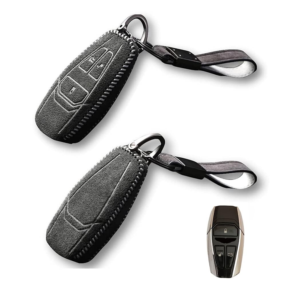 Luxury Suede Leather Key Fob Cover Fit for Aston Martin DB11 DBS Superleggera New Vantage