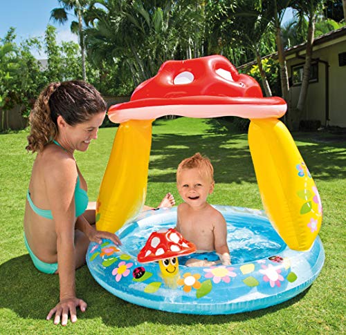 RUBELA-Portable-Bathtub-Infant-Toddler-Non-Slip-Bathing-Tub-Travel-Bathtub-Mini-Air-Swimming-Pool-Kids-Thick-Foldable-Shower-Basin-Bath-seat-Toddler-Bathtub-5Ft-X-10In-Ocean-Reef-Snapset-Pool Rubela Mushroom Family Lounge Portable Swimming Pool for Kids and Adults - Toddler and Baby Pool - Snapset Pools for…