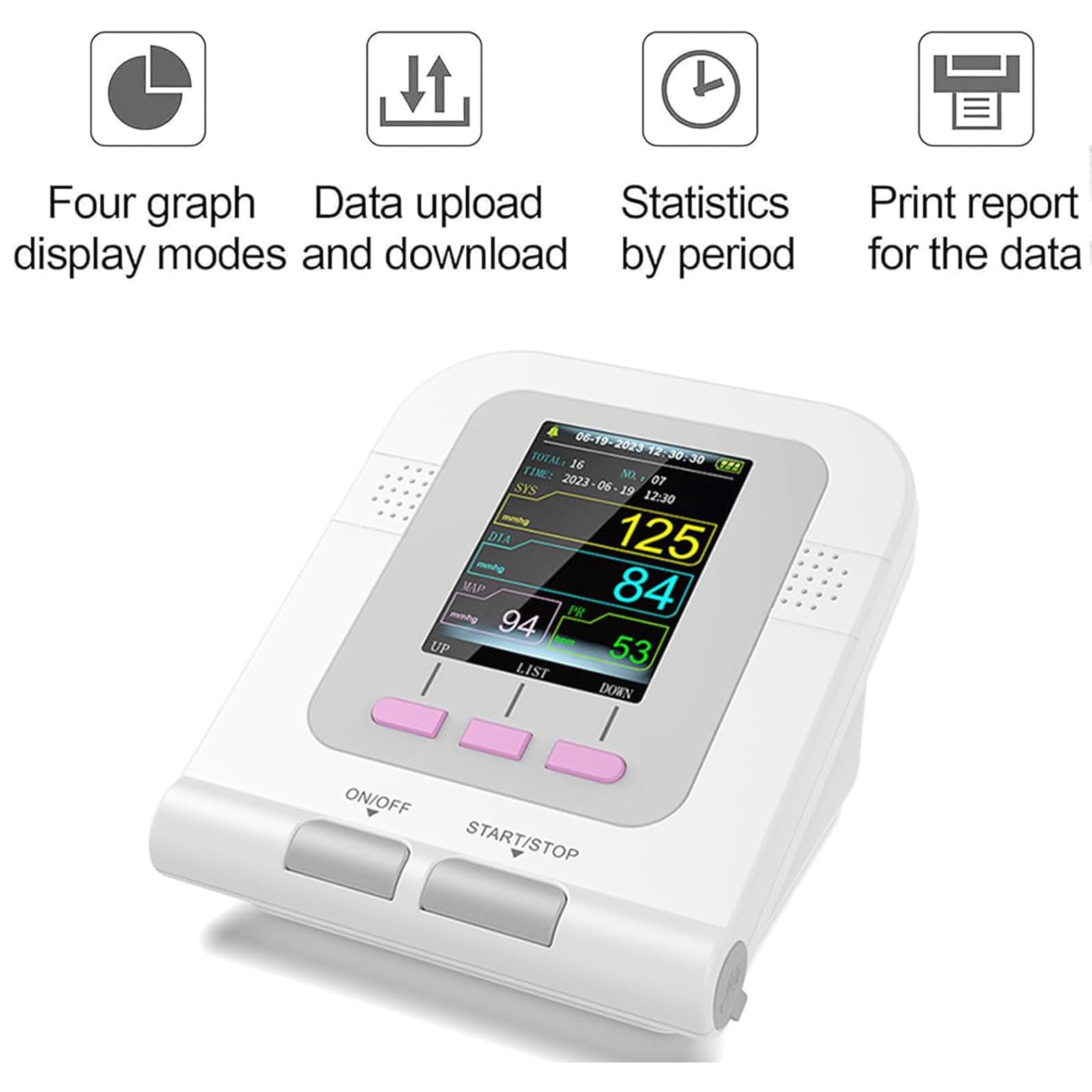 Monitor De Presión Arterial para Perros Y Gatos, Esfigmomanómetro Electrónico Digital con 3 Brazaletes Y Pantalla LCD De 2.8 Pulgadas, 3 Modos Y Memoria para 100 Registros De Datos