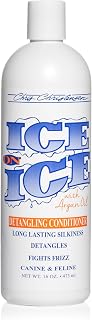 Chris Christensen Ice on Ice Detangling Dog Conditioner, Groom Like a Professional, Dematts, Moisturizes, Creates Long Lasting Silkiness, All Coat Types, Made in USA, 16oz