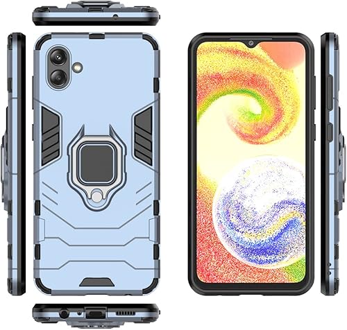 Funda para Samsung Galaxy A04 4G, Cubierta De Cáscara De Soporte Para SM-A045F/DS SM-A045M/DS SM-A045F SM-A045M - Azul