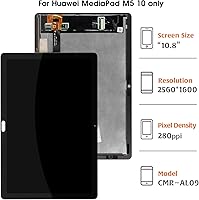 Vista 2 de AMIND para Huawei MediaPad M5 Lite 10 Pantalla LCD táctil BAH2-L09 BAH2-W09 BAH2-W19 Reemplazo de pantalla completa digitalizador de montaje Negro