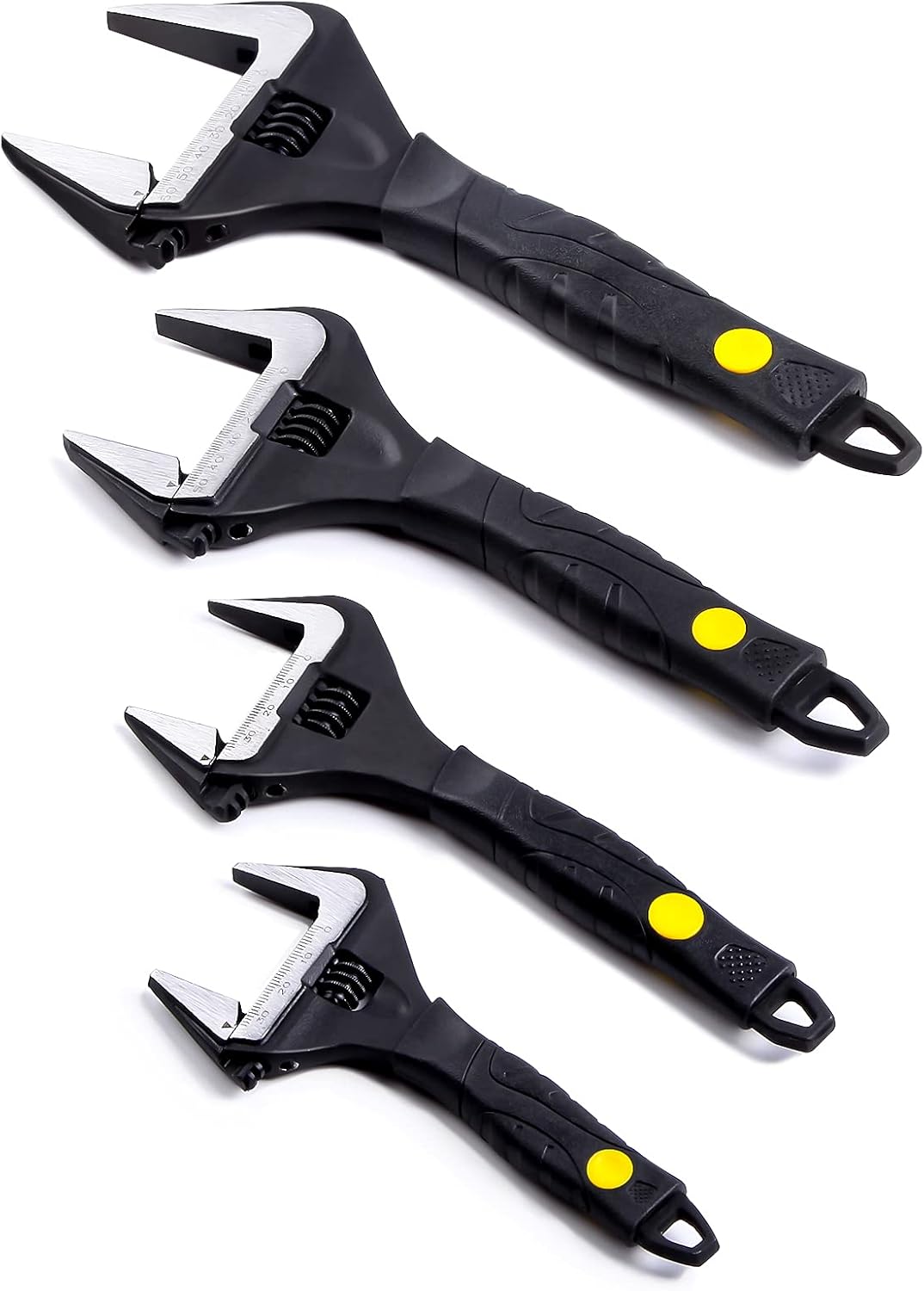 Sharptec Adjustable Spanner Set, Wide Jaw Opening Adjustable Wrench