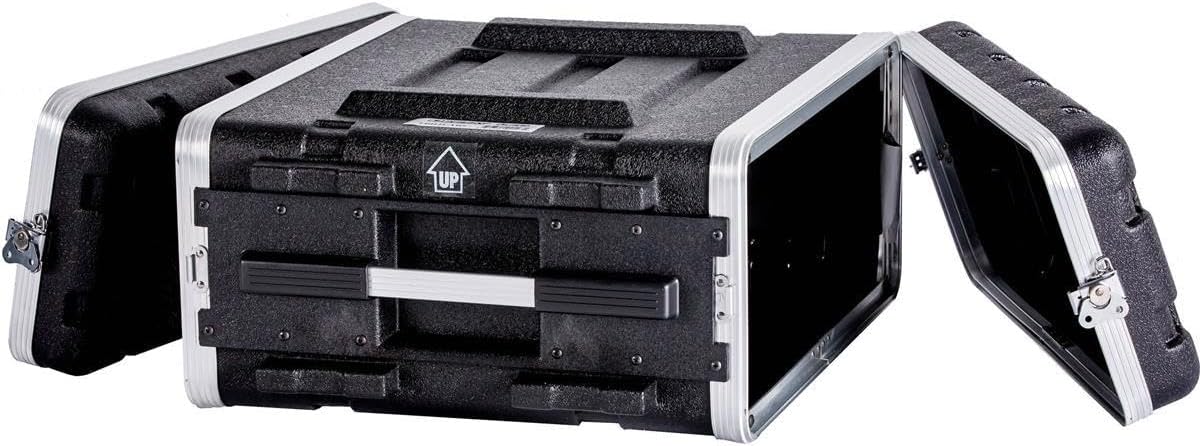 DEEJAY LED Fly Drive Case 4u Space ABS Molded for Tough Durable Interior and Exterior Case For 19-Inch Amplifier or Equalizer or DJ Effects Unit - TBH4UABS
