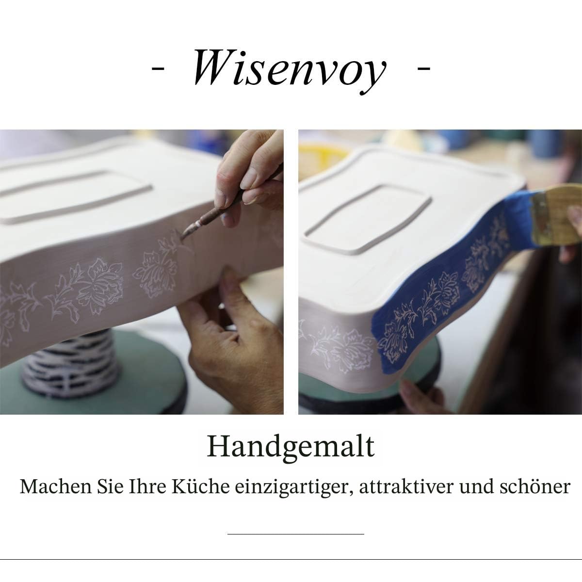 Wisenvoy Auflaufform Keramik Backformen Sets Lasagneform 2 Stück Auflaufform Backformen Schwarz Backset