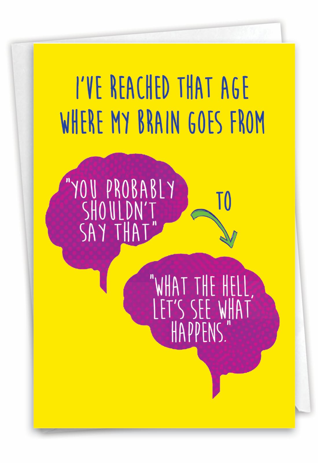 NobleWorks - Funny Happy Birthday Card with Envelope - Congrats Greeting Card for Senior Citizens, Birthday Fun - Brain Change C3230BDG โ image 1