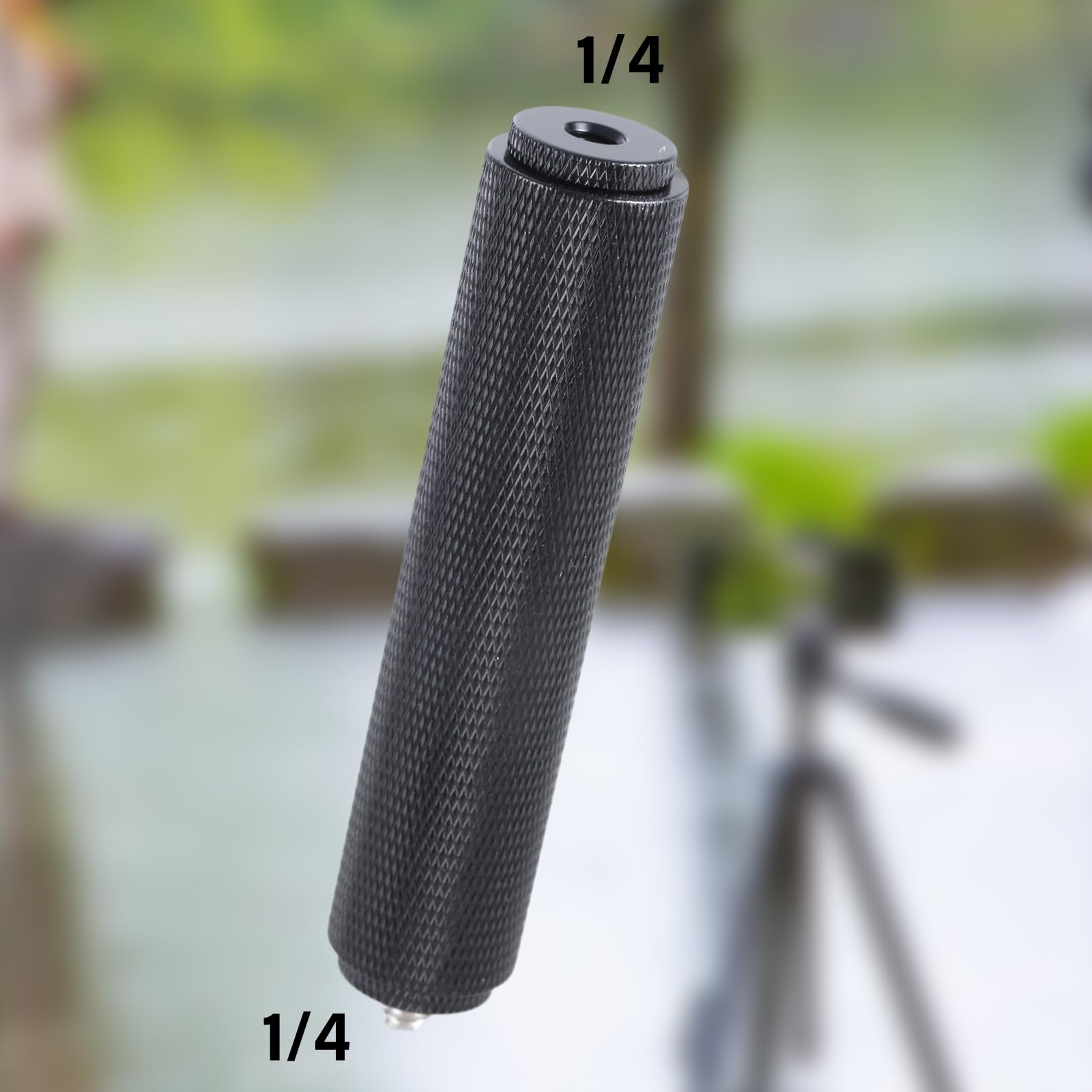 Tige D'extension 10cm Pour Trépied - Adaptateur 1/4 Femelle Vers 3/8 Mâle En Alliage Aluminium - 7