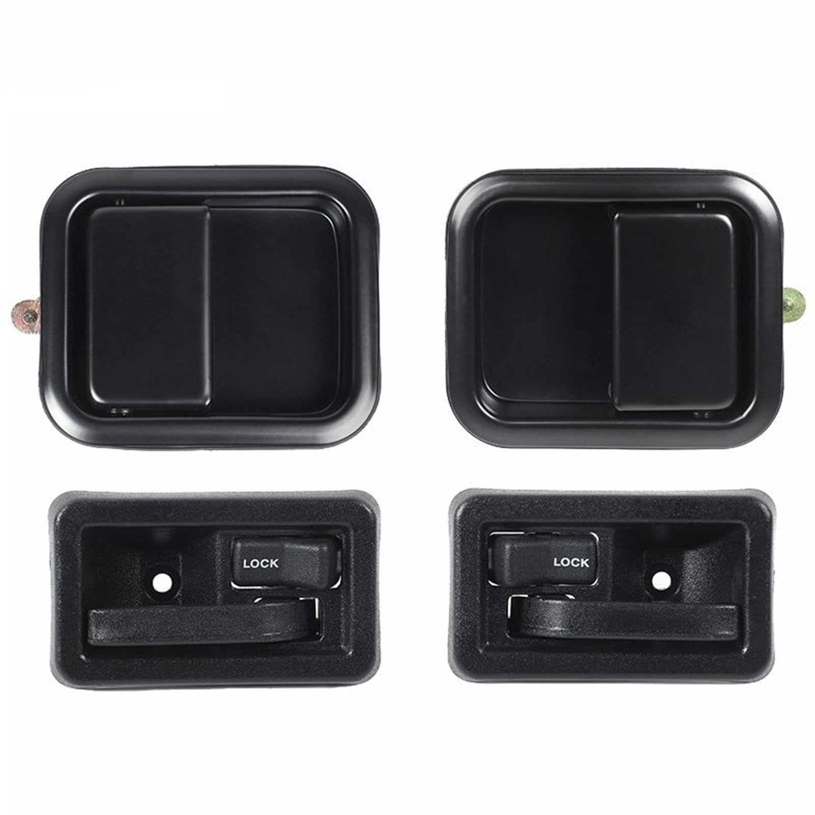 Drezzo Car Exterior Door Handle Car Door Grab Handles Assembly for Jeep for Wrangler TJ 1997-2006(4 pcs a Set)