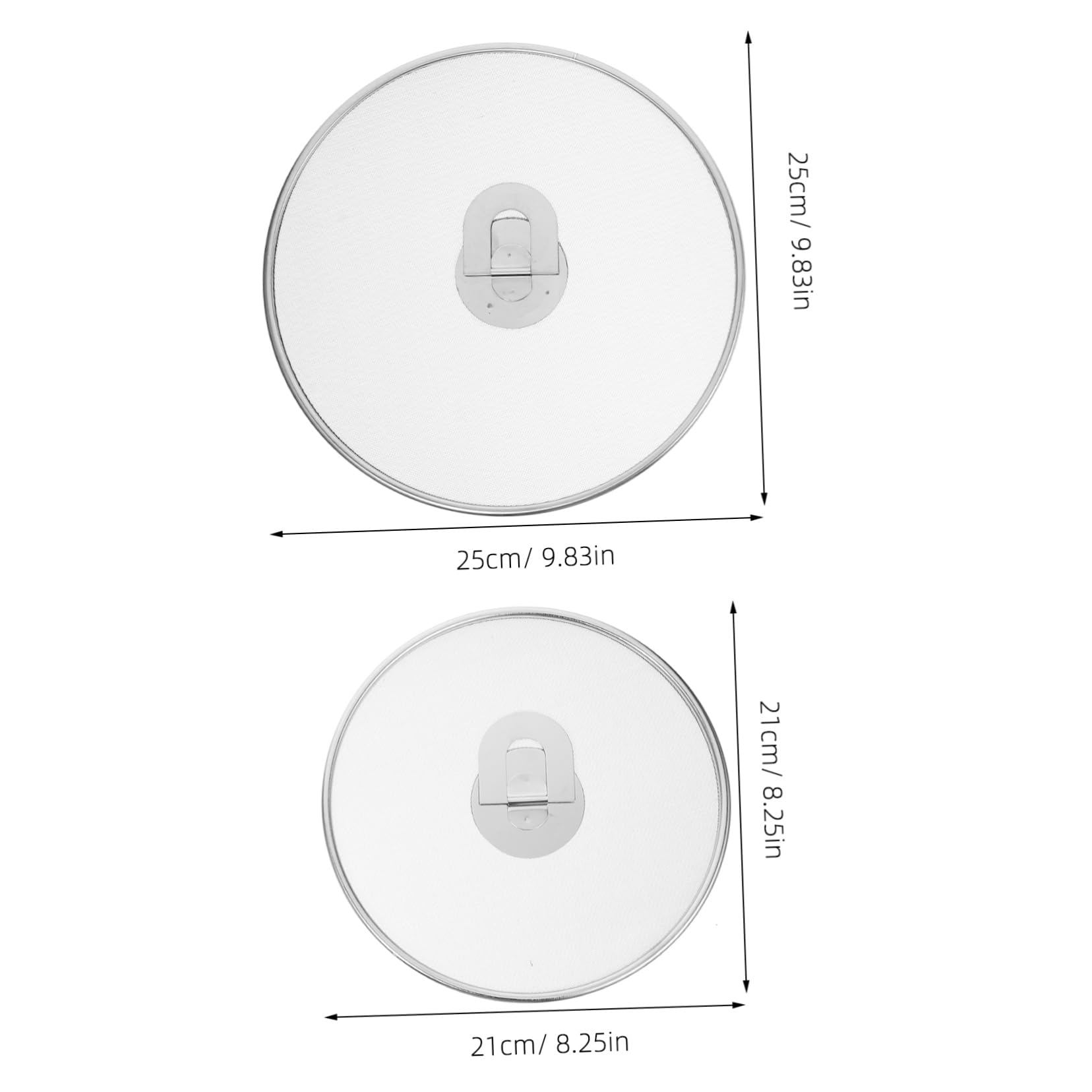 GRIRIW 2 Pcs Stainless Steel Mesh Splatter Screen Spatter Lid for Frying Pan Grease Catcher Safe Cooking Tool for Hot Oil Protection