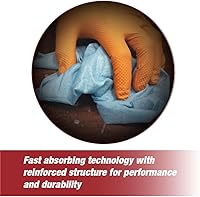 Vista 6 de Paquete de 100 toallas de limpieza sin pelusa de 9 x 17 pulgadas (azul)