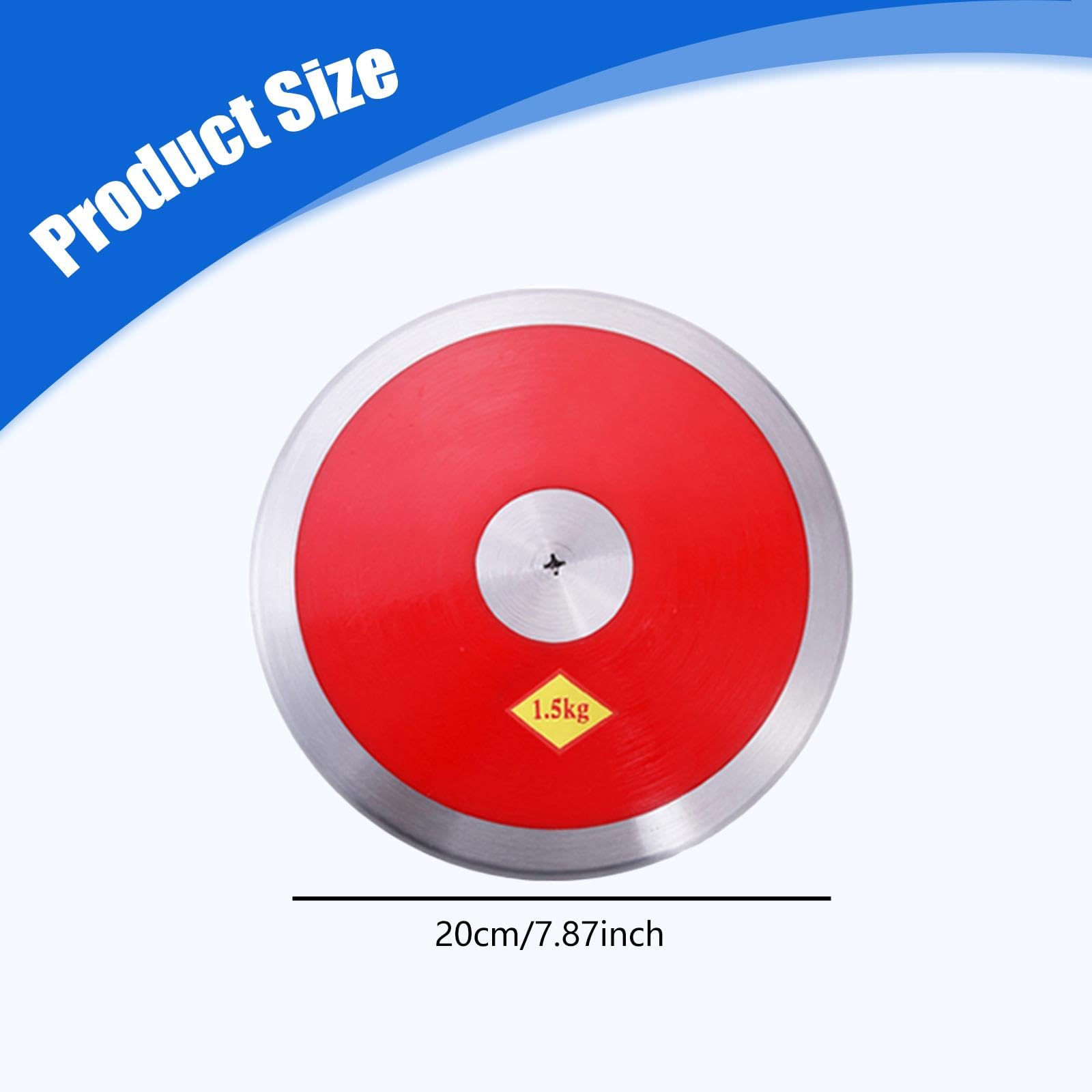 LOVIVER Disco de Entrenamiento Deportivo de Nailon de 1,5 kg con y Centro de Acero, Ideal para Deportivos y prácticas de Lanzamiento en Playa o