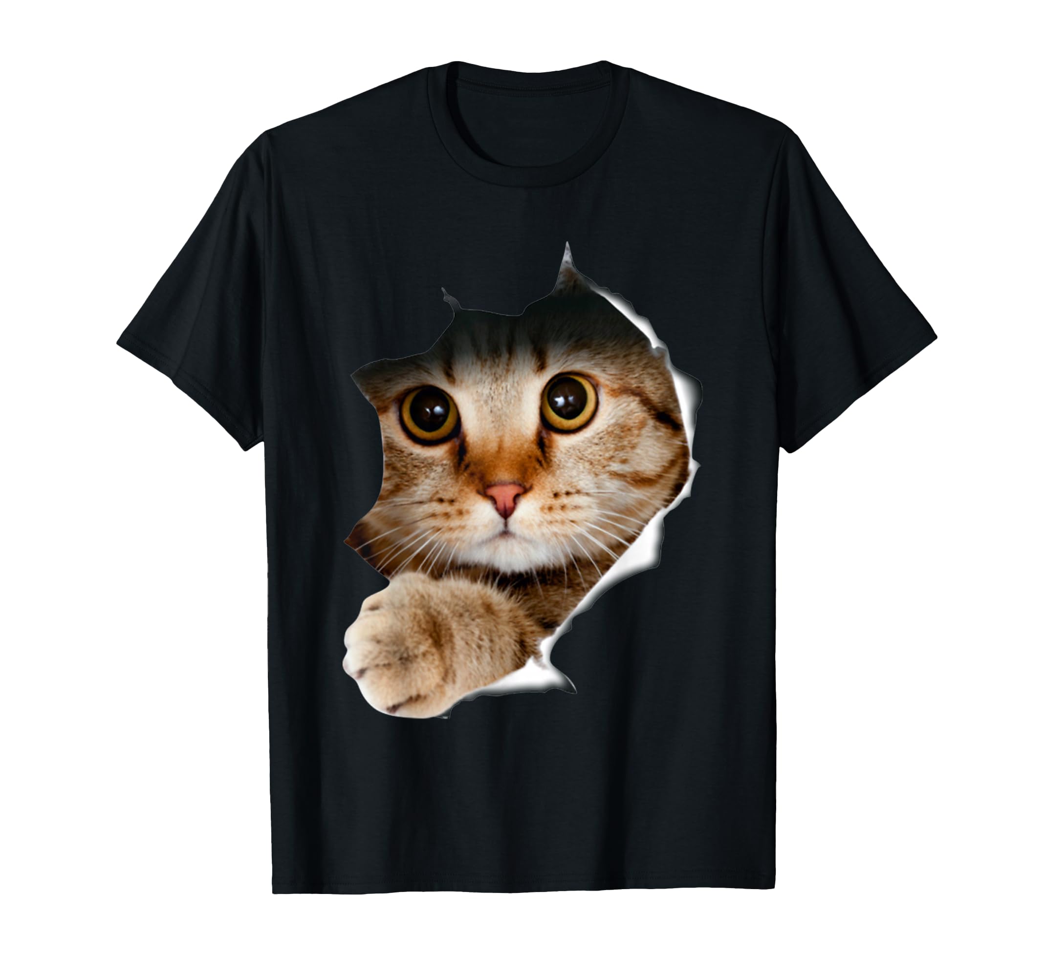 Cat Shirt, Cat Tshirt, Cat Torn Cloth Shirt, Kitten,Kitty T-Shirt