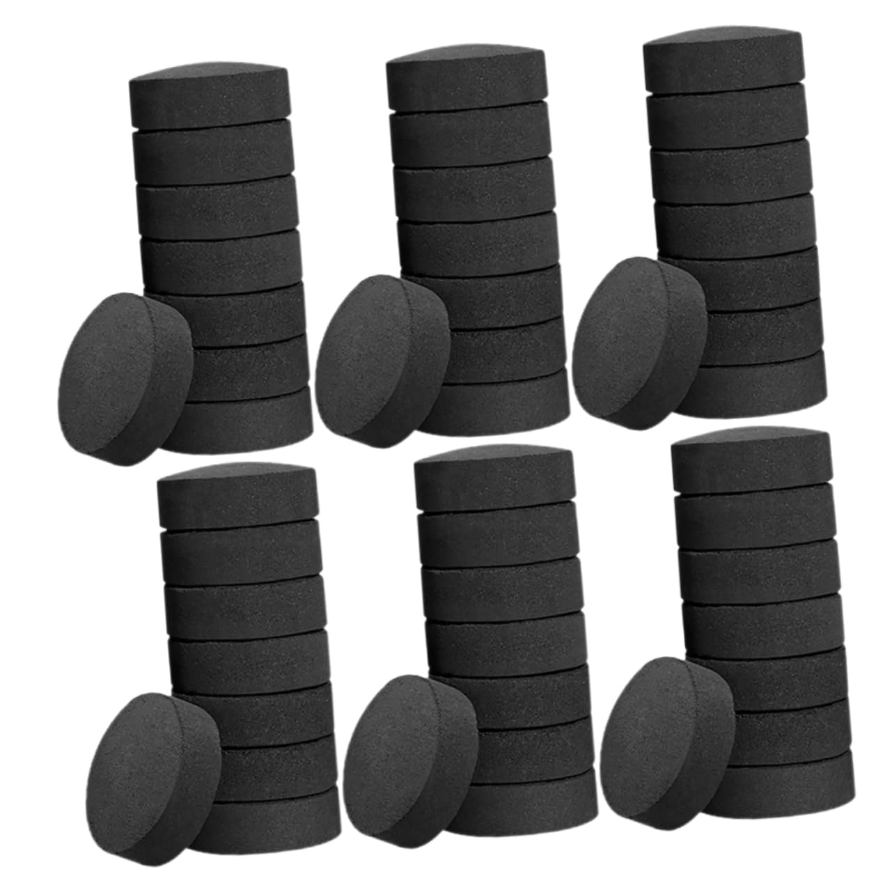 ifundom Carbón para Asar al Aire Libre y Parrilla Portátil, 70 Pastillas de Carbón de Leña de 40 Mm, sin Humo Rápida Ignición, Suministro Adecuado para Barbacoas, Estufas y Camping