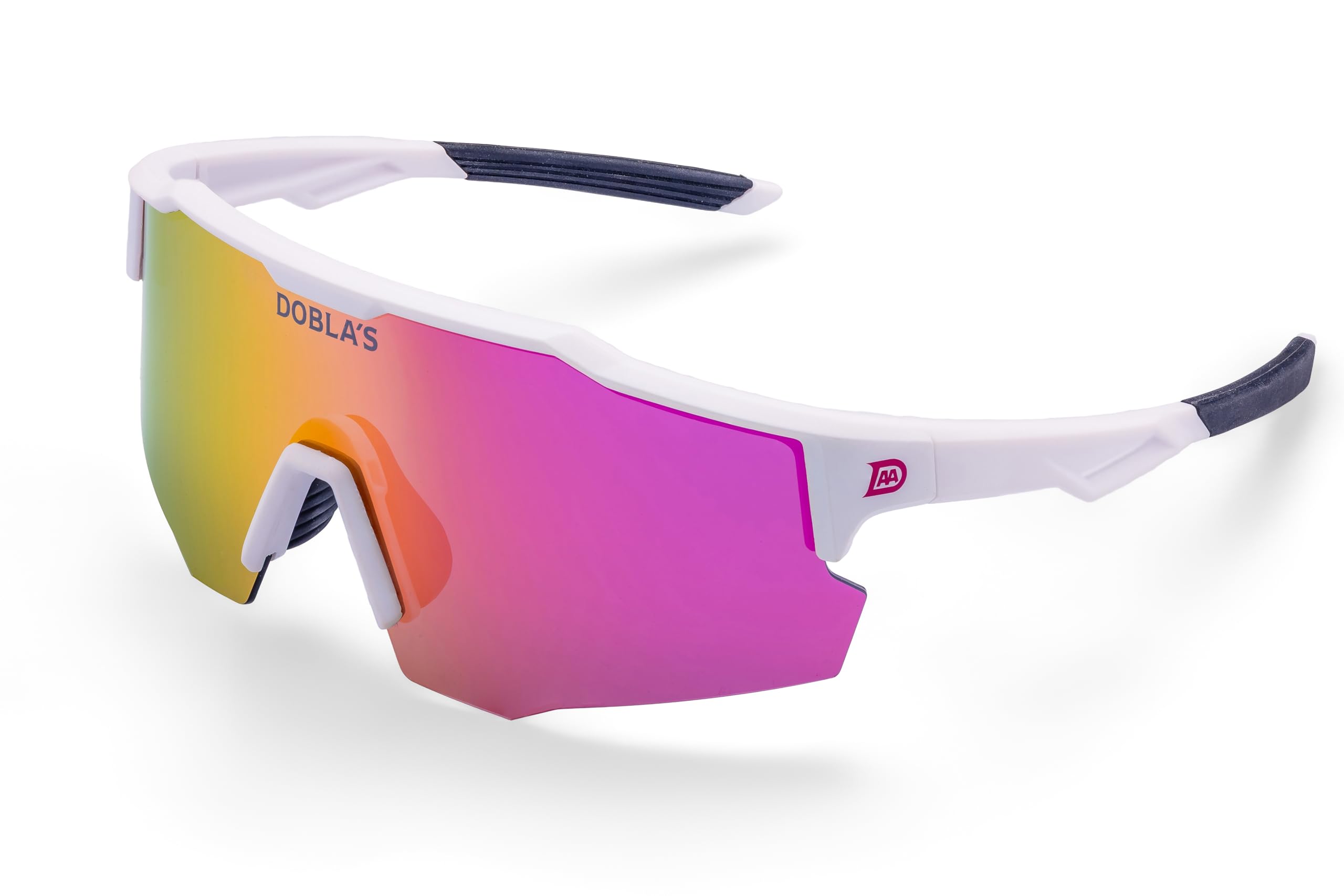 Dobla's Occhiali da sole sportivi leggeri polarizzati protezione UV400 | montatura TR90, gomme regolabili | ciclismo, corsa, escursionismo, corsa, camminata, tennis, paddle | uomo e donna