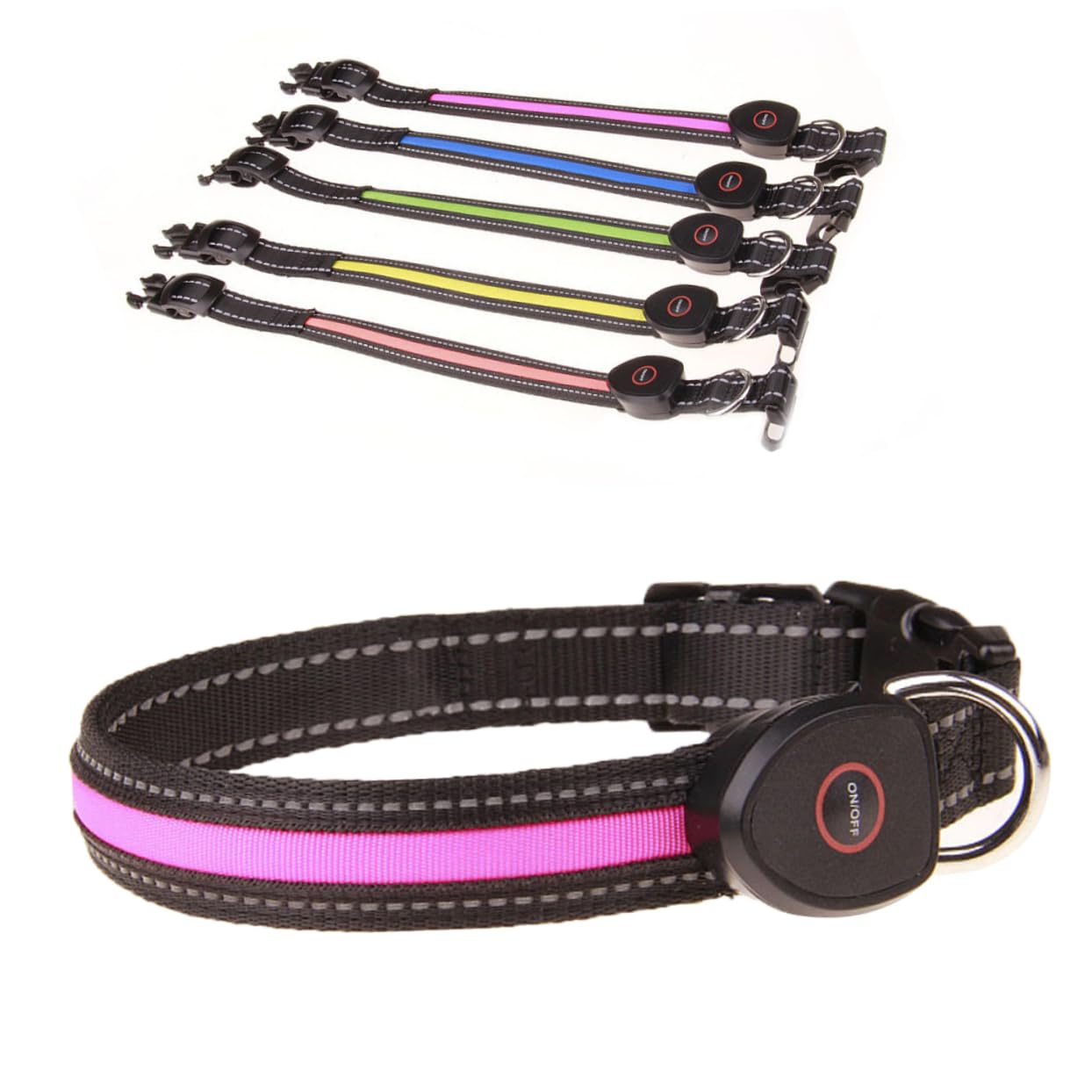 Didiseaon 3 Uds Collar LED para Mascotas Collar Circular LED para Mascotas Iluminado para Perros Intermitente para as Iluminado para Perros