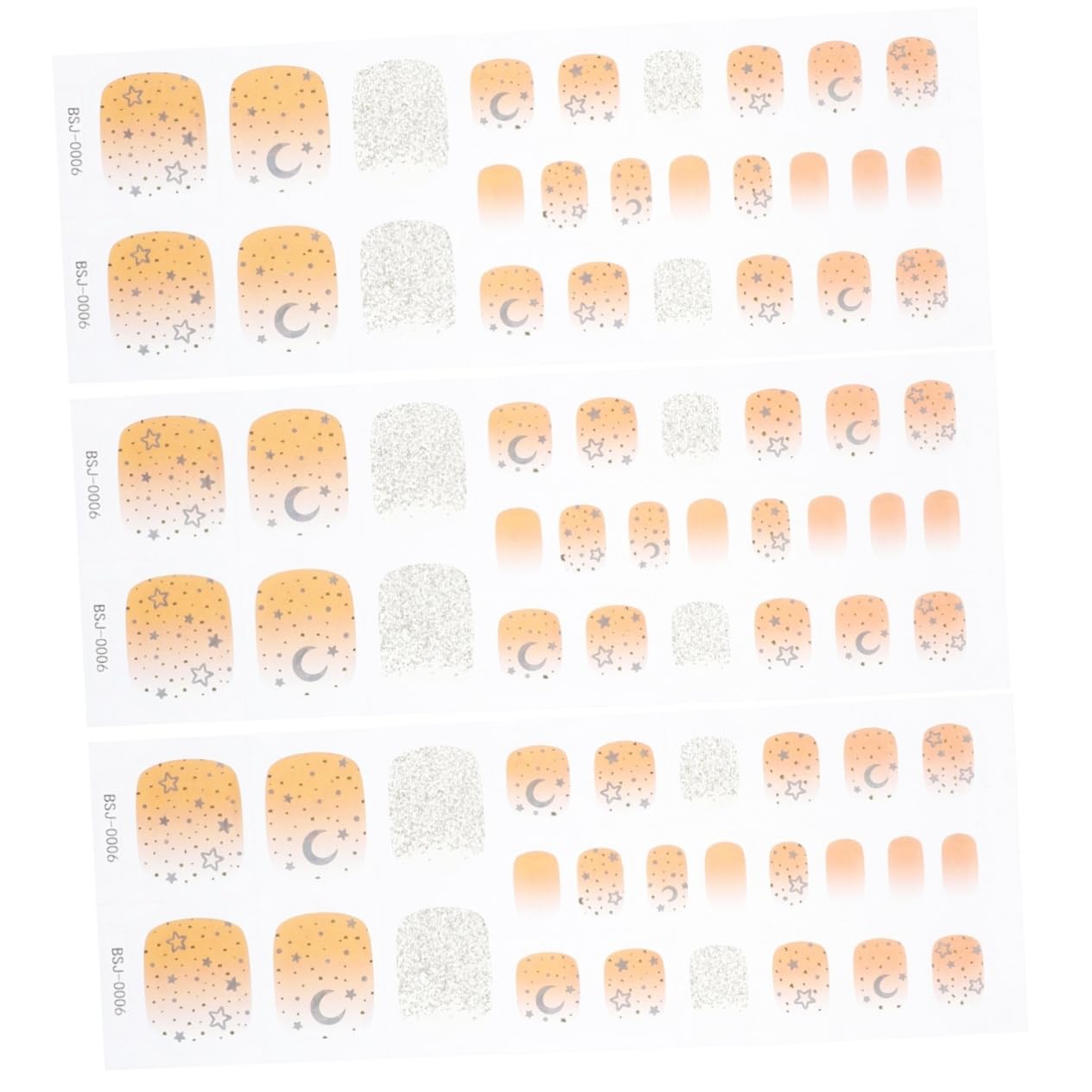 PACKOVE 3sets Sticker Unghie Gel Semi Polimerizzati Per Decorazione Adesivi Per Unghie Design Facile Applicazione e Rimozione Per e Ragazze Include e Bastoncino