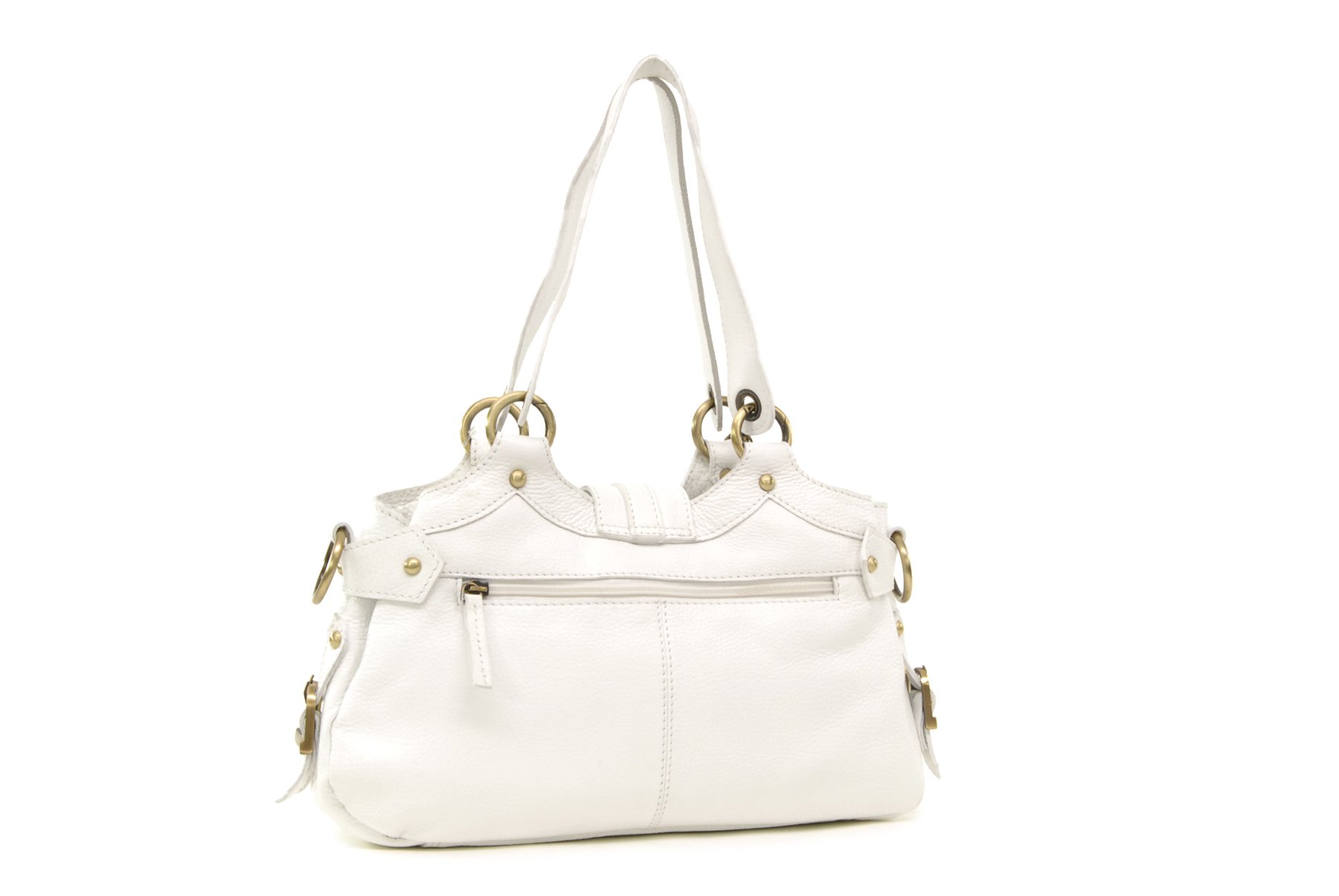 Catwalk Collection Handbags – Bolso de Hombro de Piel con Correa Bandolera Desmontable – Bolso Cruzado de Mano Mediano para Mujer – Nicole