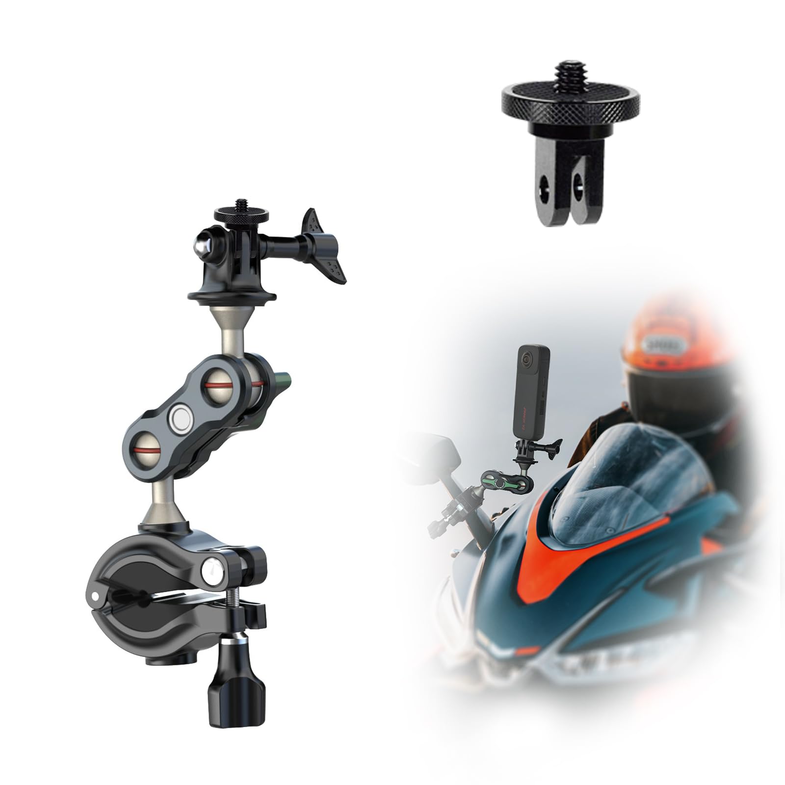 Amazon.com : PANOX Motorcycle Mount Cardan Plate for V2 360°Motorcycle  Camera Mount for Bike Holder Handlebar Mount w Adpter for Action Cameras :  Electronics