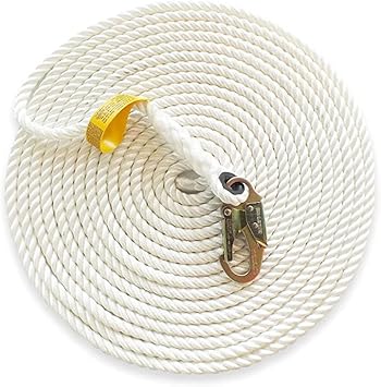 3 Strand Vertical Lifeline with Hook - 5/8