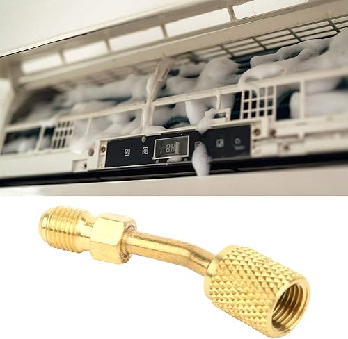 Miniatura 3 de R410A Adaptador de puerto de vacío de carga R410A 1/4 pulgadas macho SAE a 5/16 pulgadas hembra SAE adaptador convertidor de latón bomba de vacío