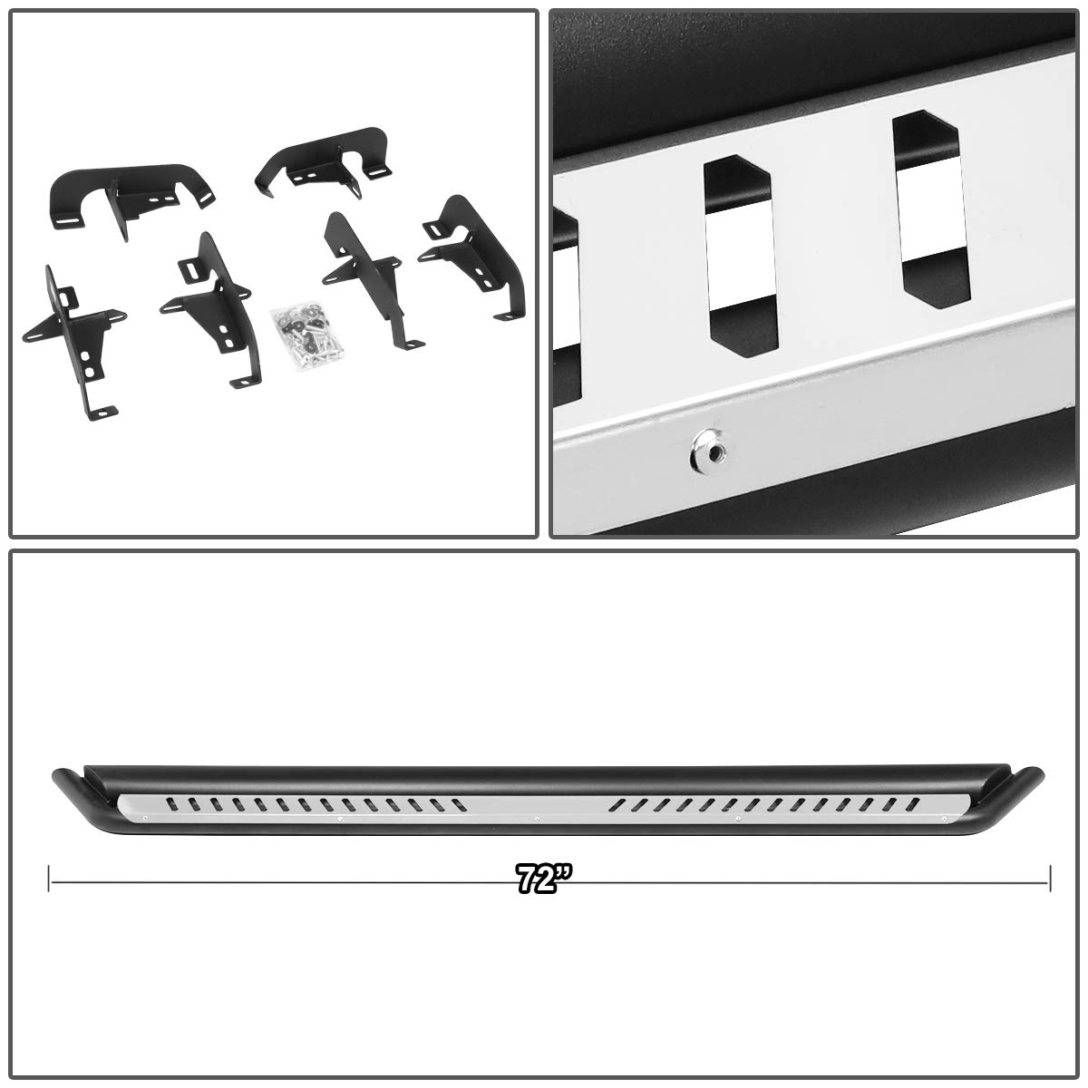 DNA MOTORING STEPBZTL8143SS Oval Side Step Nerf Bar Running Board