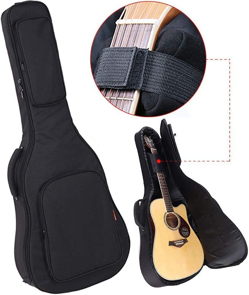 Image of Acoustic Guitar Bag for 41 Inch Guitar | Waterproof Gig Bag with 0.5 Inch Thick Sponge Padding | Durable & Stylish Soft Guitar Case