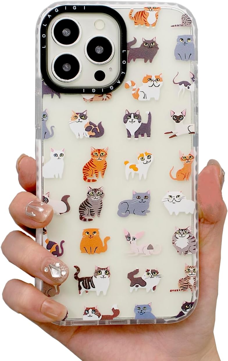Case for iPhone 16 Pro Max Cute Pet Cat Kitten Kawaii Print