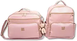 Kit Bolsa Mala Maternidade Bebe Enxoval Grande + Mochila + Trocador - Linha Austin