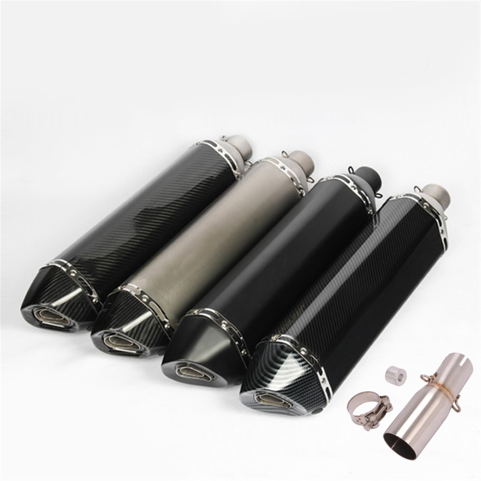 Moto Per KYMCO AK550 Tubo Di Scarico Silenziatore Fuga Tubo Di Collegamento Centrale Con DB Killer Mobile Slip On Ak 550 (Color : E)
