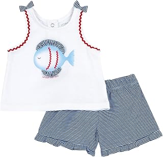 Chicco Girls Cotton Tank Top and Shorts Set Jumpsuit