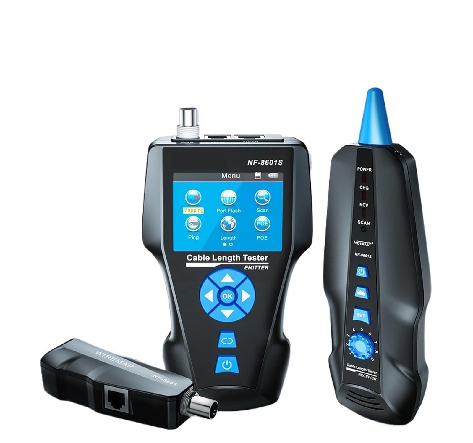 Mthckxjbsuz One Color Cable Tracker, Network Cable Tester Nf-8601S Tracker Anti-Interference Ping Measure Length Tools